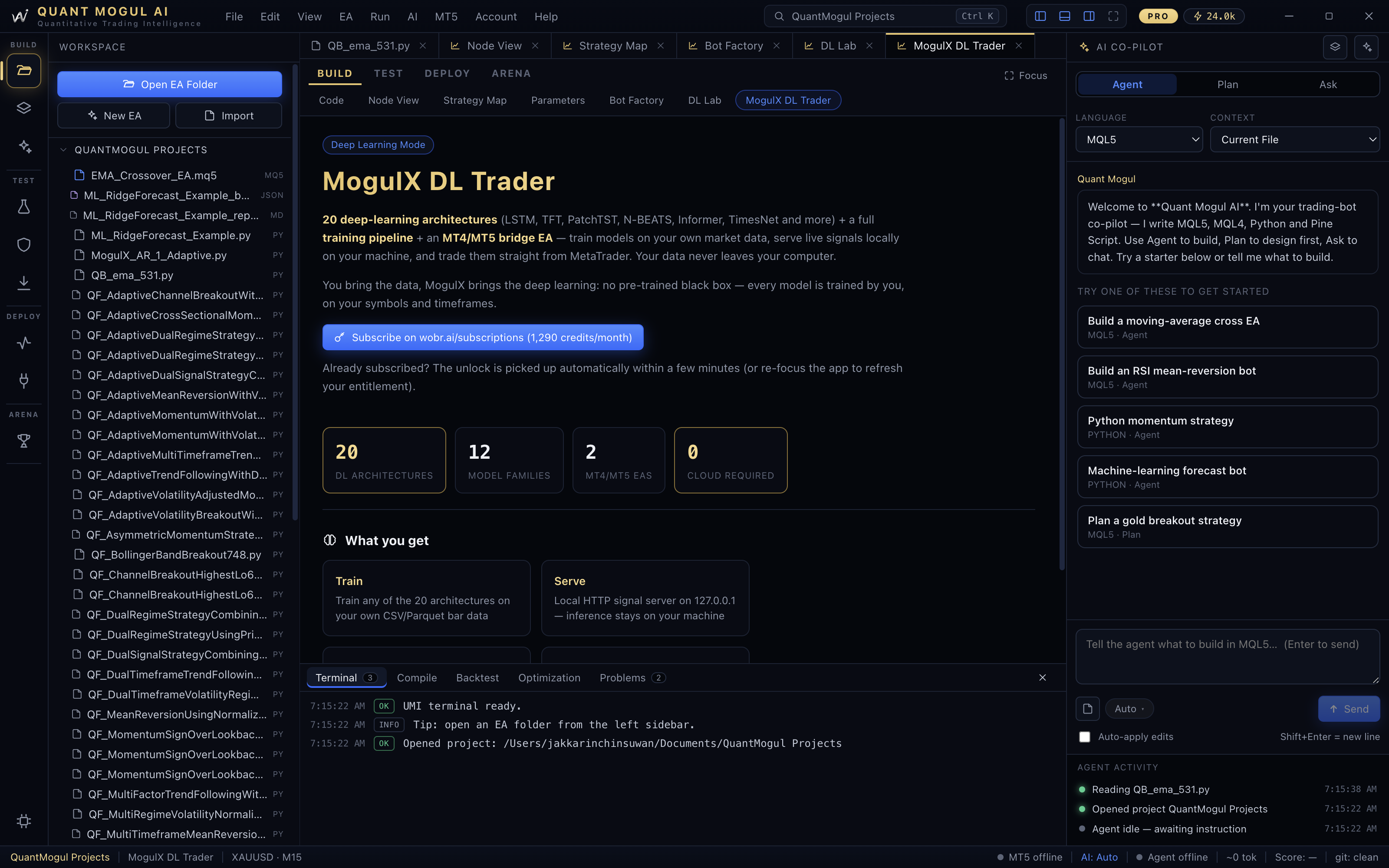 MogulX DL Trader
